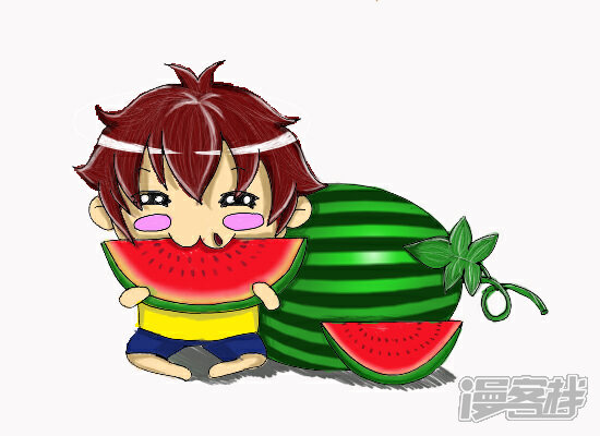 西瓜動漫圖，夏日友情的甜蜜時光之旅
