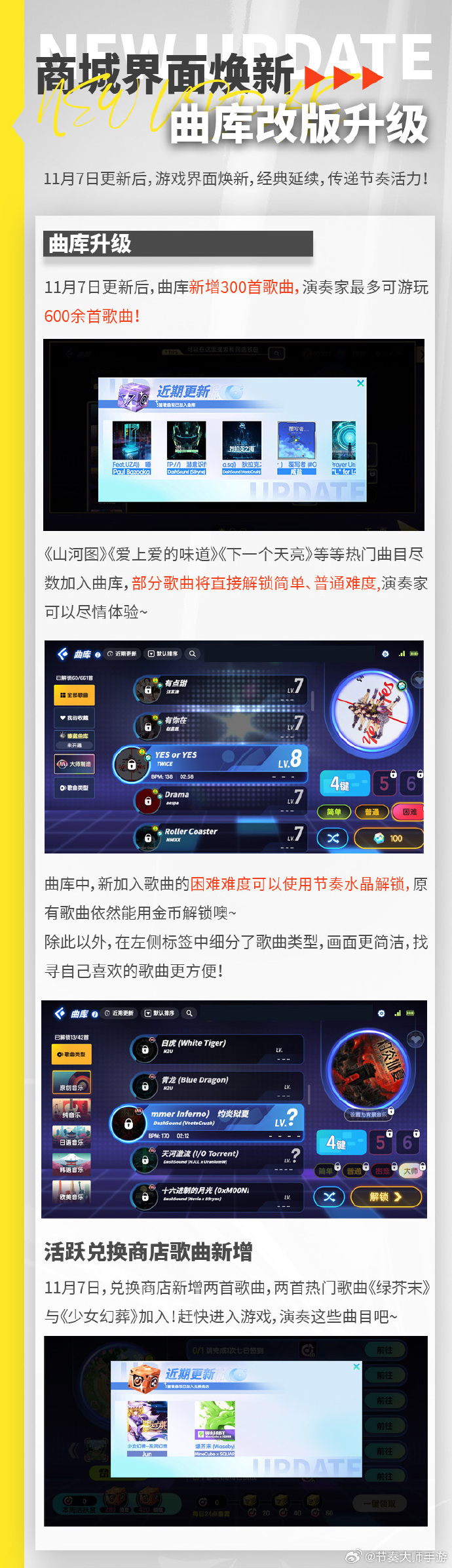 節(jié)奏大師最新版更新信息，音樂(lè)狂歡升級(jí)，節(jié)奏掌控再突破！